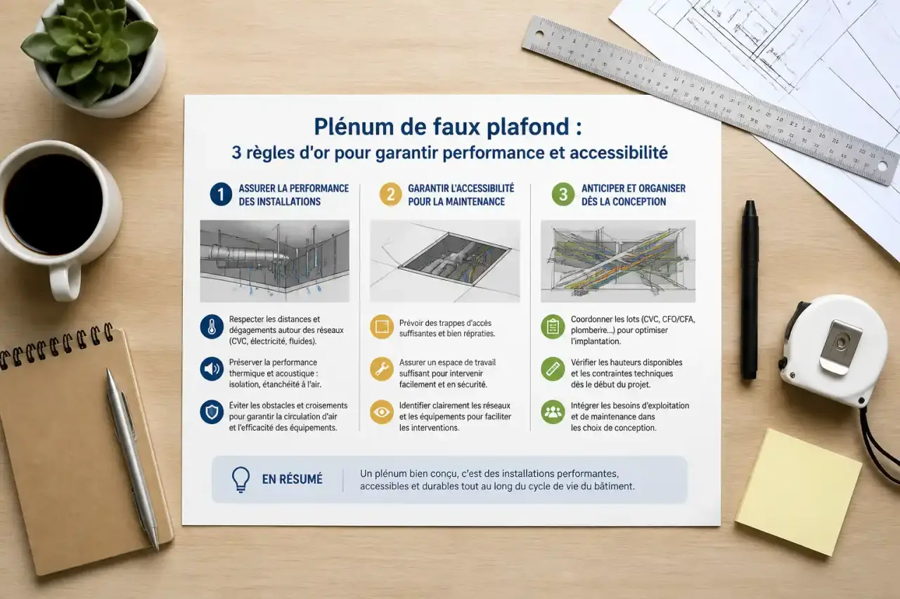 Plénum de faux plafond : 3 règles d'or pour garantir performance et accessibilité