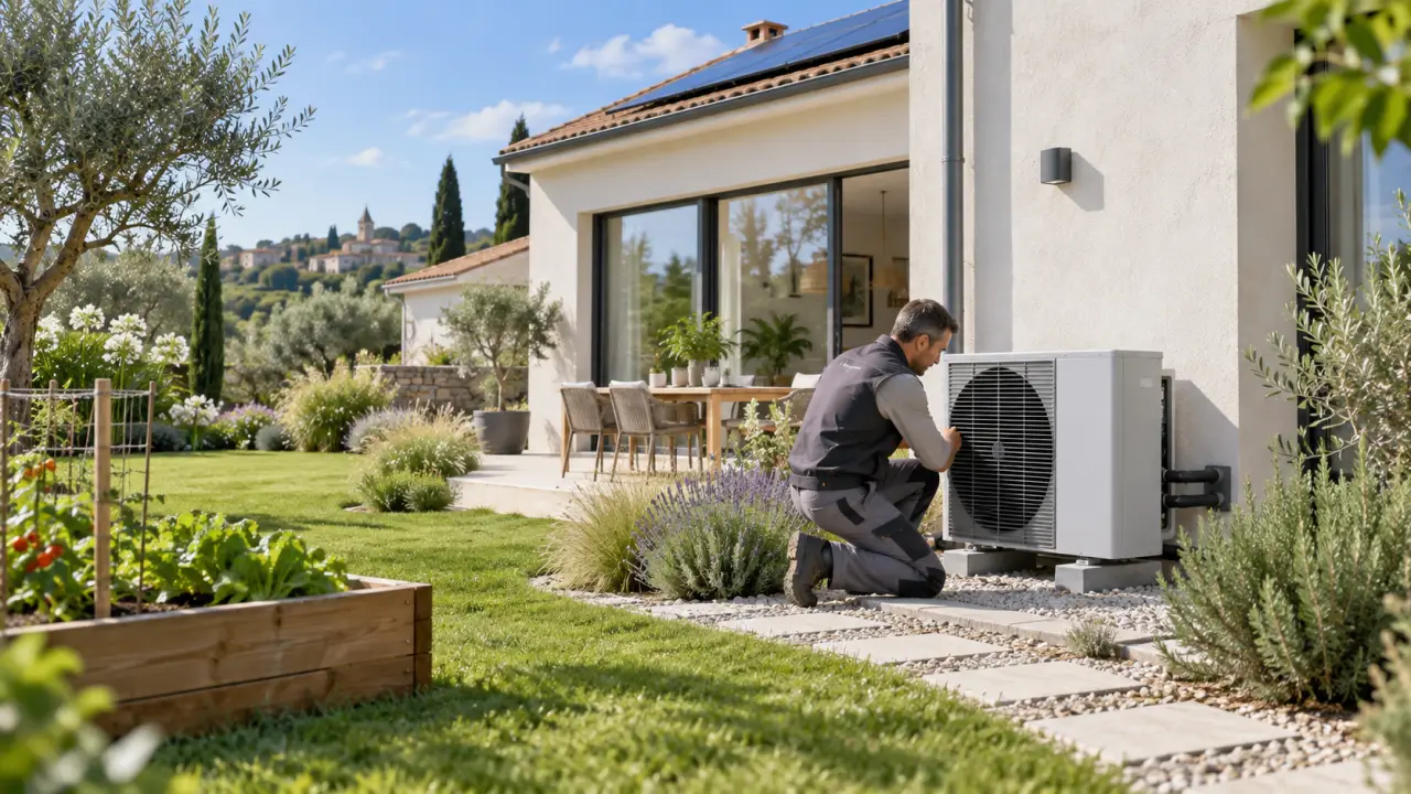 Installation d'une pompe à chaleur dans une maison individuelle