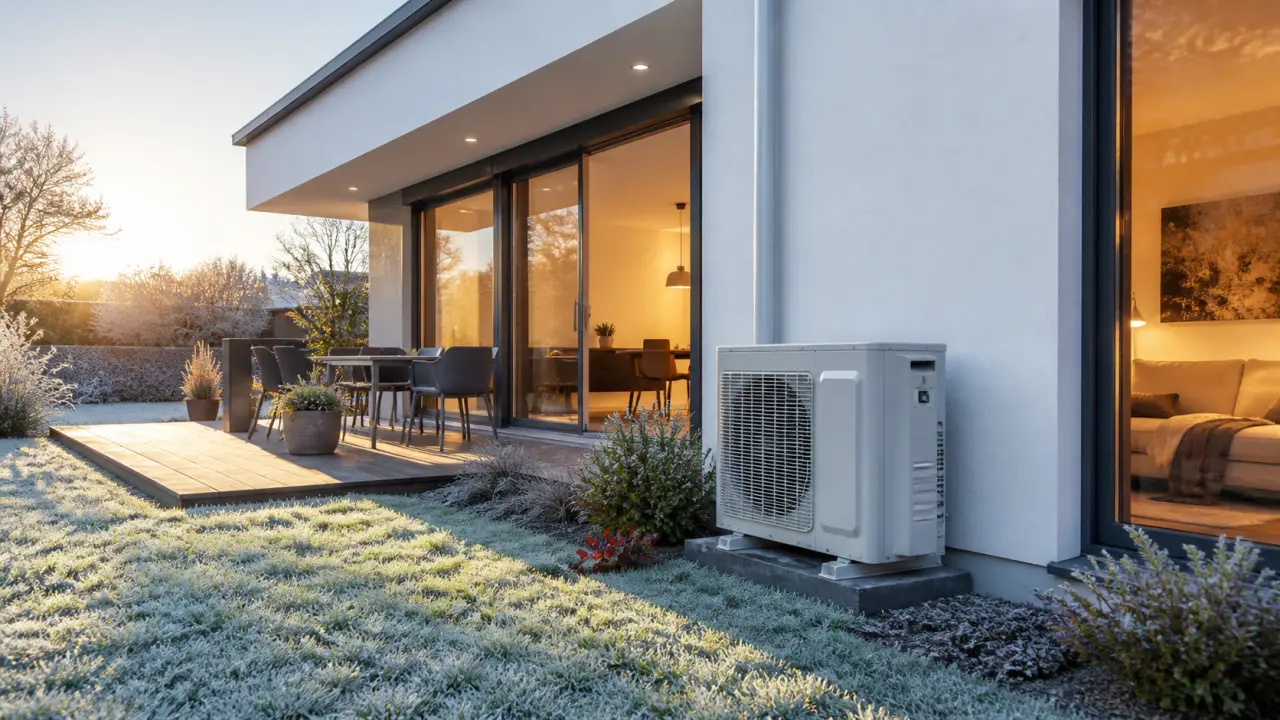 Salon moderne et lumineux suggérant un confort thermique silencieux