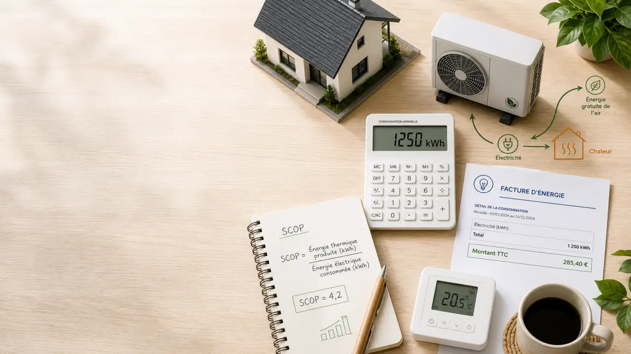 Combien consomme une pompe à chaleur ? kWh, SCOP et pièges de calcul