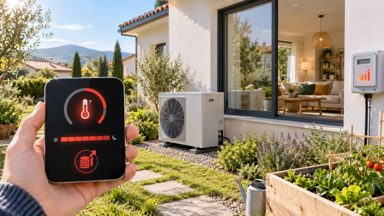 Salon lumineux équipé d'une pompe à chaleur pour un confort thermique durable